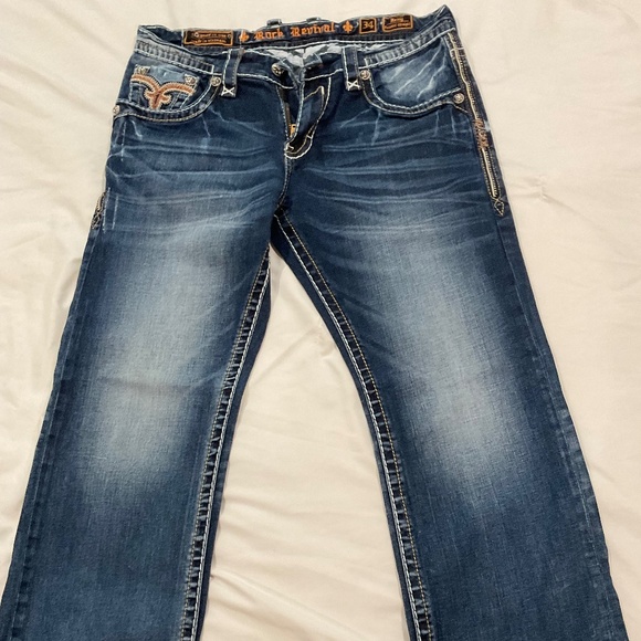 Rock Revival Remy 34x32 Relaxed Straight Jeans - Picture 1 of 6